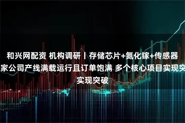 和兴网配资 机构调研丨存储芯片+氮化镓+传感器 这家公司产线满载运行且订单饱满 多个核心项目实现突破