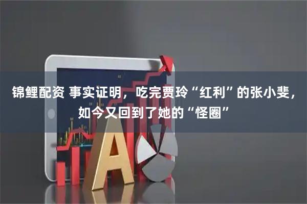 锦鲤配资 事实证明，吃完贾玲“红利”的张小斐，如今又回到了她的“怪圈”